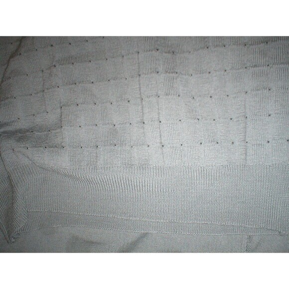 New Mens M NWT Calvin Klein Collection Merino Wool Sweater Gray Italy Squares - Picture 7 of 7